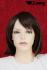 Brown women's wig mediumlong