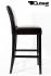 B-Ware Edler Holzbarhocker braun Holzgestell Schwarz Barhocker Holz mit Lehne "Michael"
