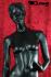 B-Ware Schwarze, weibliche Schaufensterpuppe, Schaufensterfigur