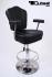 Casino Barstool, black, height adjustable auto-return gas spring &#8222;Las Vegas&#8220;