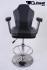 Casino stool, black grey, gas spring auto-return "Atlantic City"