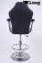 Casino stool, black grey, gas spring auto-return "Atlantic City"