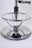 Casino stool, black grey, gas spring auto-return "Atlantic City"