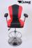 Casino stool, gambling machine stool, black red, height adjustable, auto-return gaslift &#8222;Las Vegas&#8220;