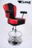 Casino stool, gambling machine stool, black red, height adjustable, auto-return gaslift &#8222;Las Vegas&#8220;