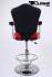 Casino stool, gambling machine stool, black red, height adjustable, auto-return gaslift &#8222;Las Vegas&#8220;