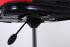 Casino stool, gambling machine stool, black red, height adjustable, auto-return gaslift &#8222;Las Vegas&#8220;