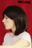 Darkbrown mediumlong wig