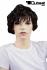 Darkbrown wavy short hair wig