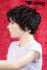 Darkbrown wavy short hair wig