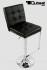 Design Bar Stool, Height Adjustable, Black - "Jonathan"