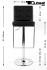 Design Bar Stool, Height Adjustable, Black - "Jonathan"