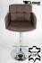Design Barhocker braun ECHT LEDER hhenverstellbar gepolstert 15 Kg, Fu &#8960; 50 cm - Leonardo