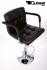 Design Barhocker braun hhenverstellbar mit gepolsterter Rckenlehne und abnehmbarer Armlehne -