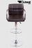 Design Barhocker braun hhenverstellbar mit gepolsterter Rckenlehne und abnehmbarer Armlehne -