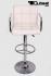 Design Barhocker B-WARE creme hhenverstellbar mit gepolsterter Rckenlehne und abnehmbarer Armlehne - "Theo round"