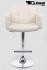 Design Barhocker creme hhenverstellbar gepolsterte 15 Kg, Fu &#8960; 45 cm - "Leonardo"