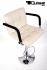 Design Barhocker creme hhenverstellbar mit gepolsterter Rckenlehne und abnehmbarer Armlehne &#8211; "Theo"