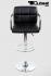 Design Barhocker in schwarz hhenverstellbar mit gepolsterter Rckenlehne und abnehmbarer Armlehne -