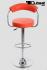 Design Barhocker orange in der Hhe verstellbar mit Lehne -