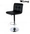 Design Barhocker schwarz hhenverstellbar mit gepolsterter Rckenlehne - "Theo"