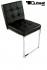 Design Barhocker Sitz in schwarz mit gepolsterter Sitzflche und Lehne Hocker Sitz Lehne