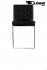 Design Barhocker Sitz in schwarz mit gepolsterter Sitzflche und Lehne Hocker Sitz Lehne