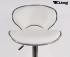 Design Barhocker Sitz in wei mit gepolsterter Sitzflche und Lehne Hocker Sitz Lehne