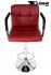 Design Barhocker weinrot hhenverstellbar mit gepolsterter Rckenlehne und abnehmbarer Armlehne -