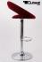 Design Barhocker weinrot plush Stoffbezug hhenverstellbar mittels Gasdruckfeder -