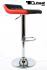 Design Barstool black red, height adjustable, seat rotates 360 - "Sunny Soft"