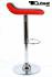 Design Barstool black red, height adjustable, seat rotates 360 - "Sunny Soft"