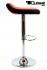 Design Barstool orange black, height adjustable, seat rotates 360 - "Sunny Soft"