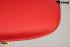 Design Barstool red height adjustable with padded backrest and chrome plated armrest - "Barbara"