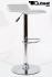 Design Barstool silver, height adjustable, seat rotates 360 -