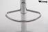 Design Barstool white height adjustable with padded backrest and chrome plated armrest - "Barbara"