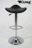 Designer Barstool black height adjustable, ergonomically shaped seat - "Simon"