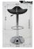 Designer Barstool black height adjustable, ergonomically shaped seat - "Simon"