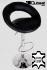 Designer Barstool  black REAL LEATHER height adjustable by gas lift action - "Clemens"