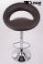 Designer Barstool  brown padded height adjustable by gas lift action - "Clemens"