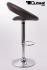 Designer Barstool  brown padded height adjustable by gas lift action - "Clemens"