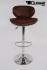 Designer Barstool brown padded height adjustable by gas lift action - "Tom"