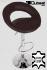 Designer Barstool brown REAL LEATHER height adjustable by gas lift action - "Clemens"