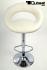 Designer Barstool  creme-coloured padded height adjustable by gas lift action - "Clemens"