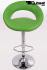 Designer Barstool green padded height adjustable by gas lift action - "Clemens"