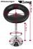 Designer Barstool orange padded height adjustable by gas lift action - "Clemens"