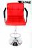 Designer Barstool red height adjustable with padded backrest and removable armrest - "Theo"