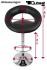 Designer Barstool red REAL LEATHER height adjustable by gas lift action -