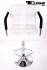 Designer Barstool  white GENUINE LEATHER height adjustable with padded backrest and removable armrest - "Theo"