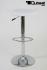 Designer Barstool white height adjustable, ergonomically shaped seat - "Simon"